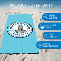 Serviette de plage d'été à impression personnalisée et personnalisée en gros, grande baignoire douce et spa, à séchage rapide, en microfibre et polyester à sublimation