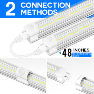 초고휘도 50W 100W 4ft 8ft V자형 일체형 T8 Led 튜브 조명, 차고 창고 작업장을 위한 상점용 Led 조명 - Product Image 3