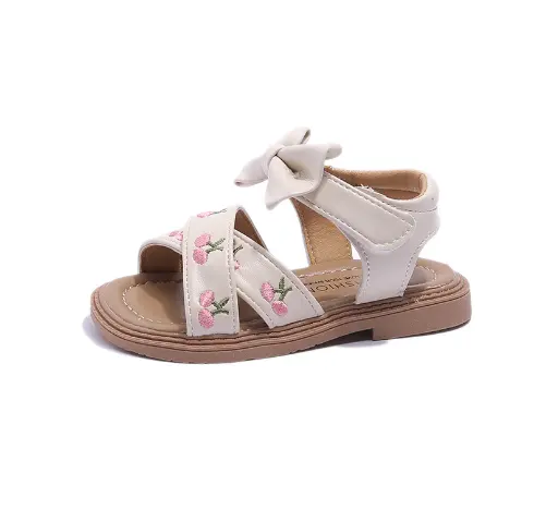 New summer baby fashion princess shoes soft sole children beach shoes embroidered Roman sandals