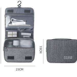 Trousse de toilette de voyage 23x19cm, type crochet, rangement multifonctionnel avec séparation sec/humide pour les voyages - Product Image 1