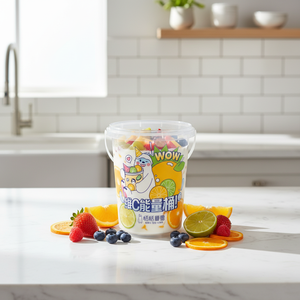 Gobelets à bulles transparents personnalisés pour fruits, avec couvercle <span class=keywords><strong>en</strong></span> plastique, pour crème glacée et yaourt - Product Image 1