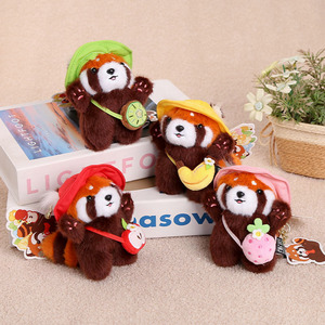 Peluche Panda Rouge Mignon en Fuite, Jouet en Peluche, Poupée pour Machine à Griffes, Cadeau d'Anniversaire, Porte-clés Pendentif, Polyester, Unisexe, 14 ans et plus - Product Image 1