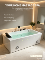 Baignoire autoportante chauffée pour adultes avec coussin de massage à bulles à température constante