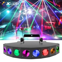 Projecteur stroboscopique actif Rgbw, lumière Led colorée, huit têtes, faisceau lumineux 8 yeux, araignée, discothèque