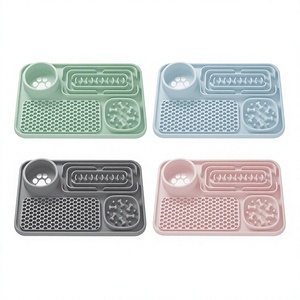 For Bestseller New Silicone Gel Pet Feeding Tray Slow-Feeding Extra-Large Thickened <b>Bite</b>-Resistant Wear-Resistant for Cats - Product Image 1