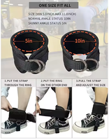 Attaches de câble de confort réglables pour les femmes de gymnastique Extensions de jambes antidérapantes avec sangles de cheville Accessoires de machine à câble