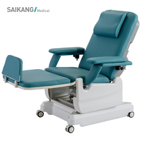 Chaise médicale électrique inclinable SKE-120A SAIKANG EEG et ECG, mobile, 2 fonctions, pliable, pour dialyse, prix