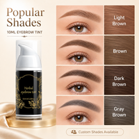 Crème de teinture pour sourcils semi-permanente au henné, rehausseurs de sourcils liquides naturels