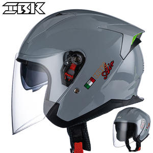 Nuevo Casco de Motocicleta ABS 3/4 para Hombre y Mujer con Lentes Dobles Integradas, Seguro para Conducir Scooters, Aprobado por DOT, Diseño Gráfico <span class=keywords><strong>Ibk</strong></span>, para Todas las Estaciones - Product Image 5