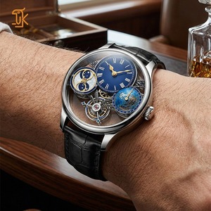 Montres squelette de luxe personnalisées OEM ODM avec indicateur jour/nuit 24 heures, mouvement automatique à volant d'inertie, montre-bracelet mécanique - Product Image 5