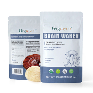 Prix de gros : Complément alimentaire pour le cerveau 2-en-1, mélange de poudre d'extrait de champignon Crinière de lion et de champignon Reishi, pur, naturel et biologique, 100g - Product Image 1