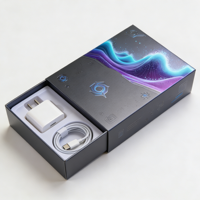 Boîte rigide GoTop à tiroir pour chargeur avec impression UV sélective dégradée et doublure EVA – Emballage électronique haut de gamme