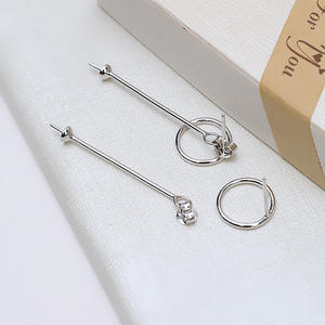 Han DIY S925 Silver Earrings with 5-6 Pearls Phoenix Tail Earpin 1011 Empty <b>Tray</b>-Female <b>Jewelry</b> Accessories in Bag Packaging - Product Image 3