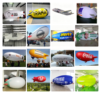 Ballon de dirigeable géant gonflable personnalisé de 10m pour les événements, les fêtes, modèle de dirigeable suspendu pour les objets gonflables publicitaires