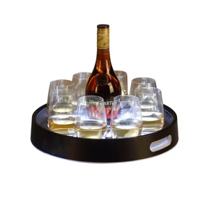 Bandeja Redonda LED Personalizada para Servir, Bandeja de Bar LED Recargable para Cerveza y Vino, para Italia, Big Whale, Jenlain, <span class=keywords><strong>Nikka</strong></span> - Product Image 3