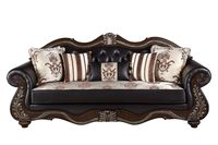 Meubles de salon de style classique américain, design sculpté à la main, canapé en tissu, ensemble de canapés en cuir PU, ensemble de canapés pas cher