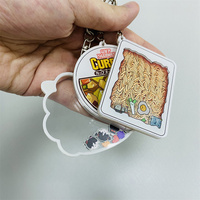 Nouveau flottant Boba porte-clés mobile liquide lait thé tasse porte-clés sac pendentif Boba porte-clés bulle thé acrylique porte-clés