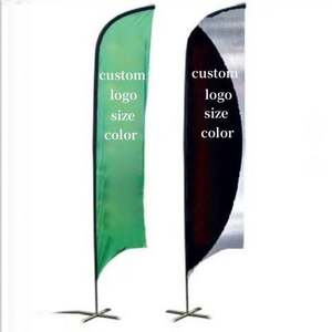 Bannière publicitaire imprimée pour restaurant YF Outdoor, drapeau de plage en plumes, bannières en fibre de verre, imperméables et durables - Product Image 1