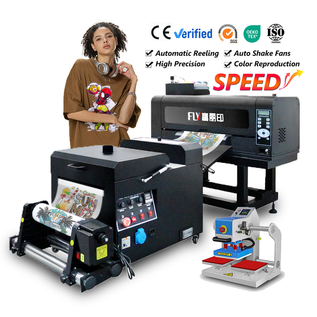 Professional All in One A3 T-shirt Printing Machine With Powder Shaking Machine I1600 I3200 DTF Printer for Clothes