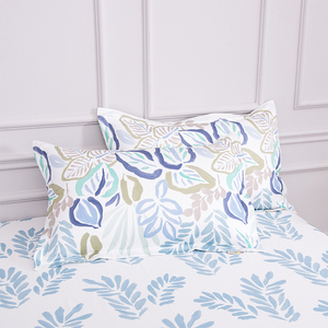 Juego de Ropa de Cama con Estampado de Hojas <span class=keywords><strong>Abstractas</strong></span>, Sábanas Suaves y Transpirables, Tamaño King, Algodón de Lujo, Proveedores de Ropa de Cama Personalizada al por Mayor - Product Image 4