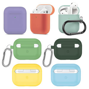 Disponible: Funda de Silicona Suave para <span class=keywords><strong>Airpods</strong></span> de 1ª y 2ª Generación, Protectora, a Prueba de Golpes, con Gancho y Anillo - Product Image 3