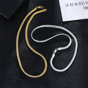 Européen Argent Plaqué Collier <span class=keywords><strong>Bijoux</strong></span> HipHop <span class=keywords><strong>Or</strong></span> Collier Mode Cubain Accessoires Chaîne - Product Image 2