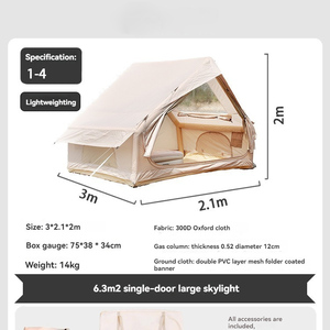 Custom Factory 6.3㎡ Fully Automatic <b>Inflatable</b> Tent with Skylight and Single <b>Large</b> Door for Travel - Product Image 3