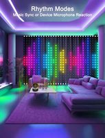 Lumières de Noël intelligentes contrôlées par application, LED Pixel RGB DIY, décoration lumineuse pour mariage, Noël, rideau lumineux intelligent