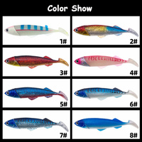 LureStorm Nouveauté 26cm/415g 33cm/560g Leurre de pêche artificiel souple lumineux Tête plombée pour la pêche en mer profonde depuis un bateau