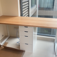 Commode simple en bois massif sous le bureau, armoire à tiroirs, armoire de rangement