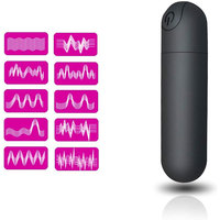 USB wiederauf ladbare Frauen Black Mini Bullet Sexspielzeug Vibrator für Kitzler Brustwarzen und andere empfindliche Flecken, um Vibrationen zu maximieren