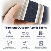 Coussins de canapé d'extérieur en acrylique teint en solution, résistants à la décoloration, hydrofuges et à séchage rapide, sur mesure Hodon pour salon