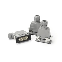 Conector USB Tipo Pin de Alta Resistencia, 40 Dígitos, 50 Orificios, 64 Rectangular, 128 Automotriz, Cobre Hembra, IP54, Certificado CE, Fundición a Presión