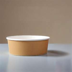 Bol en papier kraft blanc rond jetable personnalisé avec logo imprimé, 1300 ml/1480 ml, qualité alimentaire, avec couvercle - Product Image 3
