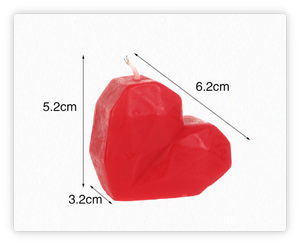 Vela Aromática Roja con Corte Geométrico en Forma de Corazón, <span class=keywords><strong>Cera</strong></span> de Soja Mixta, Decoración Romántica para el Día de San Valentín, Confesiones y Festividades - Product Image 6