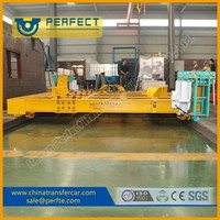 Chariot de transfert sur rail électrique motorisé par câble, chariot plat industriel robuste pour manutention en usine et atelier
