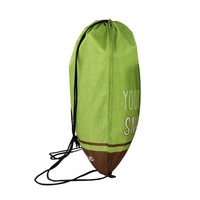 Sac à dos portable à cordon de serrage en polyester de grande capacité avec logo personnalisé Sac à dos réutilisable pour le sport écologique