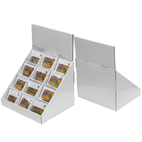 Vente en gros de présentoir en papier à grille pliable sur mesure, présentoirs en carton pour boîte d'affichage en papier autocollant pour réfrigérateur