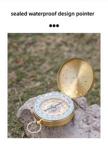 구식 빛나는 나침반 포켓 시계-하이킹 등산 포인터 스타일 야외 모험을위한 필수 생존 도구 - Product Image 6
