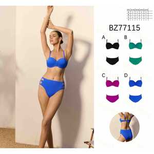 Costume da bagno intero da donna taglie forti con scollo a V, arricciato, controllo pancia, senza schienale, per l'estate e la spiaggia, all'ingrosso, nuovo BZ77115 - Product Image 1