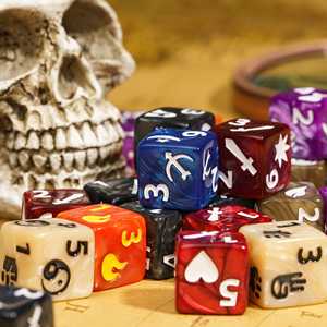 ลูกเต๋าเกมออฟโธรนส์คุณภาพสูง FACCUB ขนาด 16 มม. ลูกเต๋าพลาสติกทรงหลายเหลี่ยมแบบกลิ้ง ลูกเต๋าอะคริลิคทรงลูกบาศก์ - Product Image 5