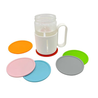Tasse à café imperméable à l'eau à impression personnalisée, table, bol à thé en silicone, ensemble de tapis de dessous de verre