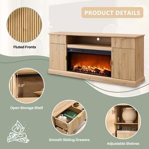 Soporte <span class=keywords><strong>de</strong></span> TV Moderno IFGET con <span class=keywords><strong>Chimenea</strong></span> Eléctrica <span class=keywords><strong>de</strong></span> <span class=keywords><strong>Madera</strong></span> Acanalado <span class=keywords><strong>de</strong></span> 36 Pulgadas, <span class=keywords><strong>Chimenea</strong></span> Eléctrica <span class=keywords><strong>para</strong></span> TV <span class=keywords><strong>de</strong></span> 80 Pulgadas, 31 Pulgadas <span class=keywords><strong>de</strong></span> Alto, 2 Cajones, Estante Ajustable, Control Remoto, <span class=keywords><strong>para</strong></span> Sala <span class=keywords><strong>de</strong></span> Estar - Product Image 6