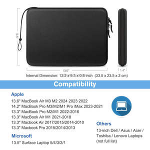 Housse pour ordinateur portable imperméable et résistante pour <span class=keywords><strong>MacBook</strong></span> <span class=keywords><strong>Air</strong></span> Pro <span class=keywords><strong>M1</strong></span> <span class=keywords><strong>M2</strong></span> M3 de 13 à 14 pouces, étui de protection, coque durable - Product Image 5