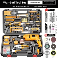 Ensemble de perceuse électrique multifonctionnelle pour un usage domestique, menuiserie, électricien, quincaillerie, entretien quotidien, outils combinés