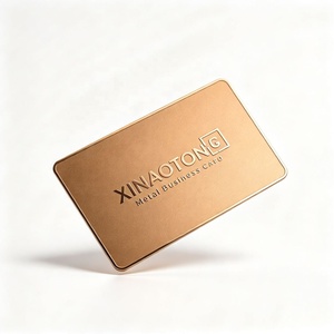 นามบัตรโลหะเคลือบเงาแนวตั้งแบบกำหนดเอง โลโก้ 3 มิติ นูน สีโรสโกลด์ เงิน ทอง สำหรับของขวัญวีไอพีขององค์กร - Product Image 2