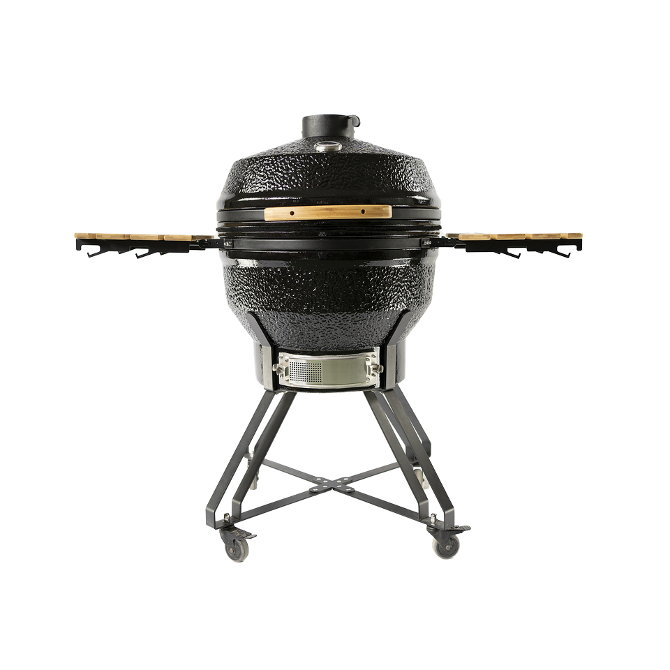 Classic 26-Inch Ceramic Kamado Egg-Shaped Black BBQ Grills