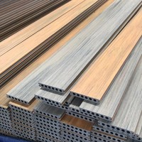Dalles de terrasse WPC co-extrudées de 2e génération pour extérieur, perforées, creuses, antidérapantes, résistantes à l'humidité, pour jardin
