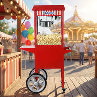 Machine à Popcorn Commerciale pour la Vente Ambulante avec Chariot
