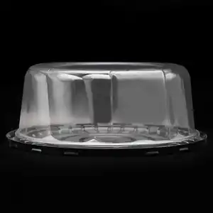 Embalagem transparente de plástico para bolos, embalagem para bolo de alimentos transparente com tampas transparentes